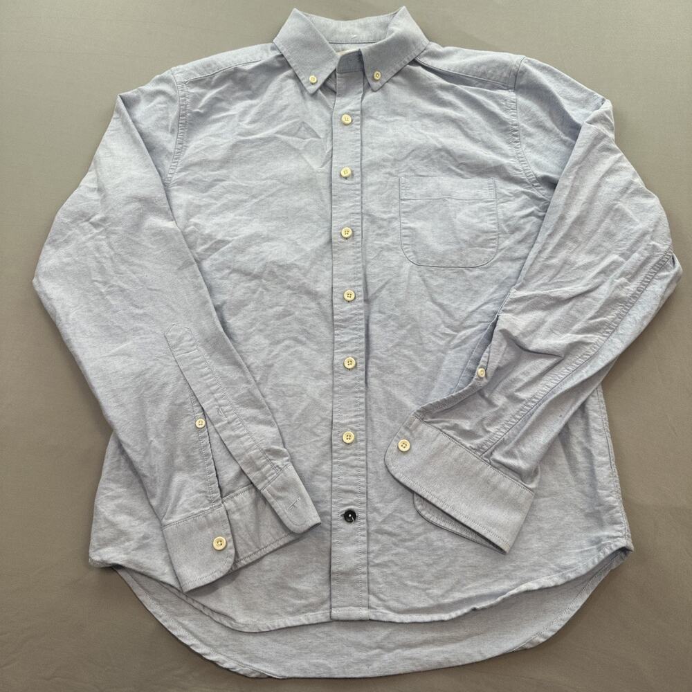 Taylor Stitch Shirt Mens 38 Small Chambray Oxford Light Wash Preppy Academia